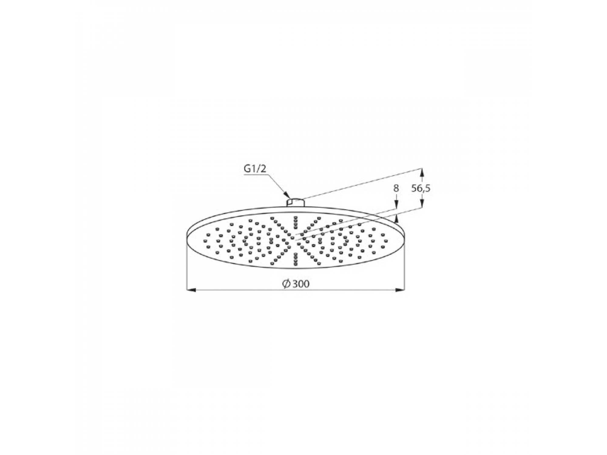 Cap de dus KLUDI A-QA 6433091-00 crom/alb