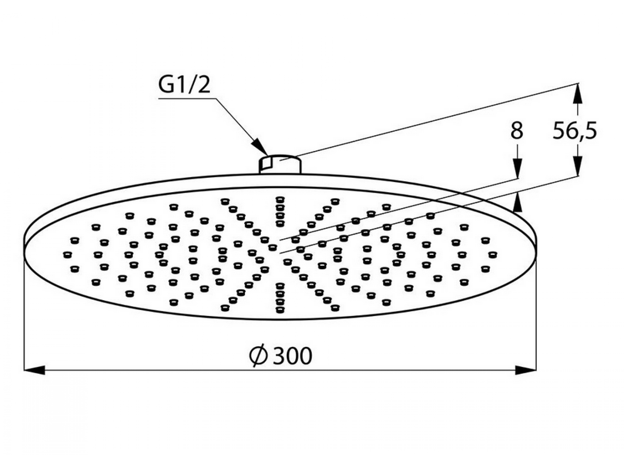 Cap de dus KLUDI A-QA 6433005-00 crom