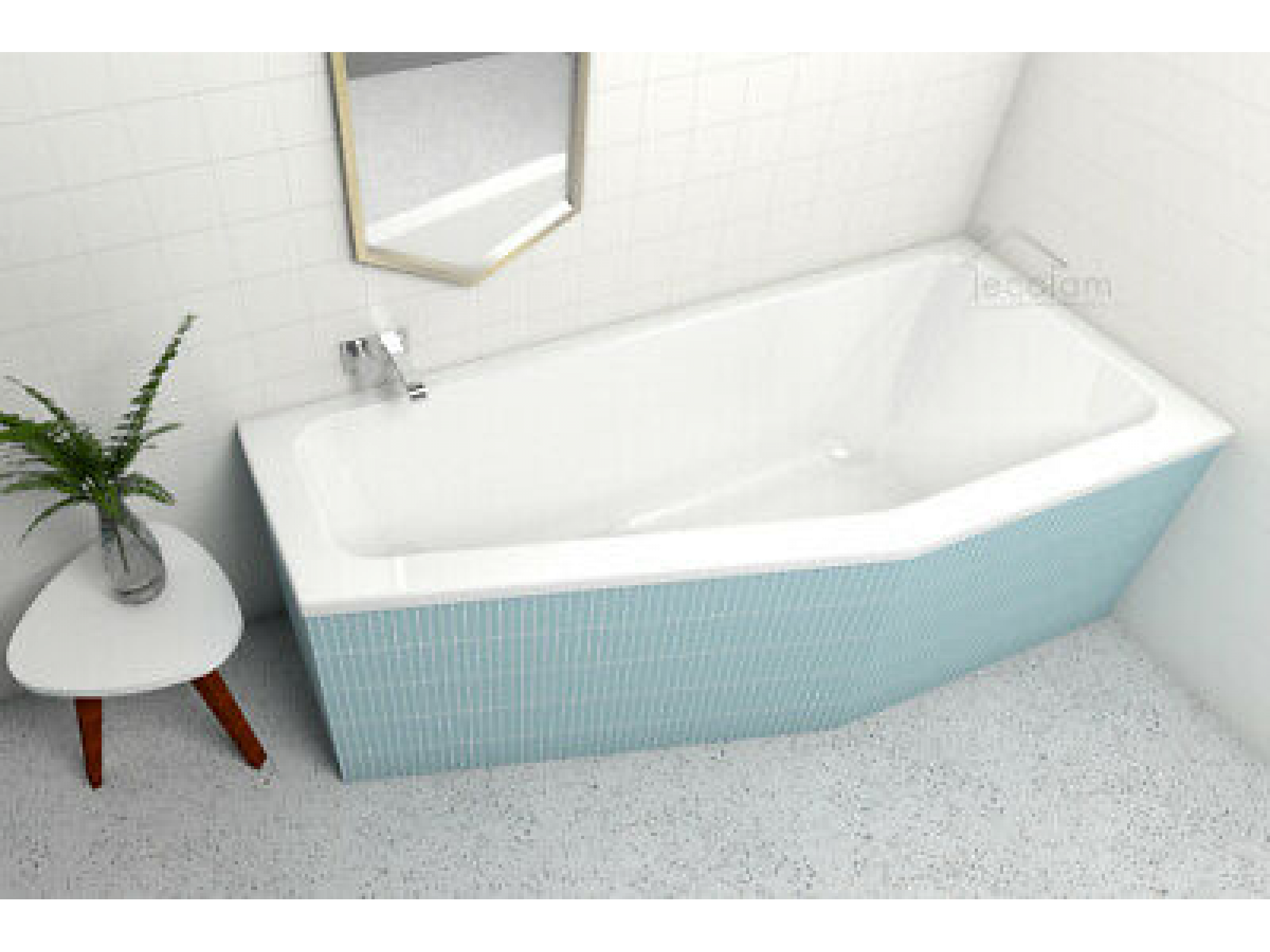 Cada de baie MINI 836 din otel coltar 157x70x43 cm KALDEWEI