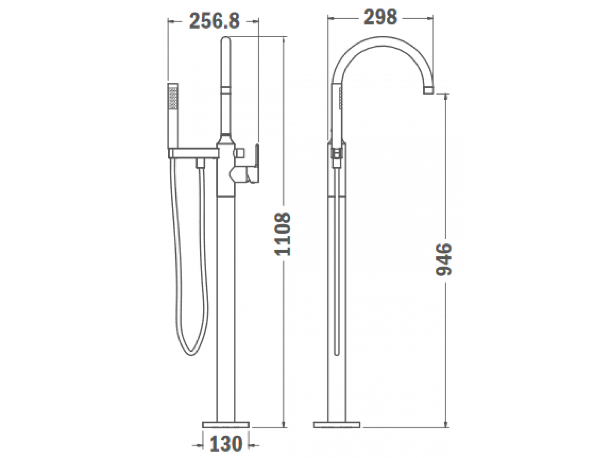 Смеситель напольный Teka Alaior XL 18233020N2