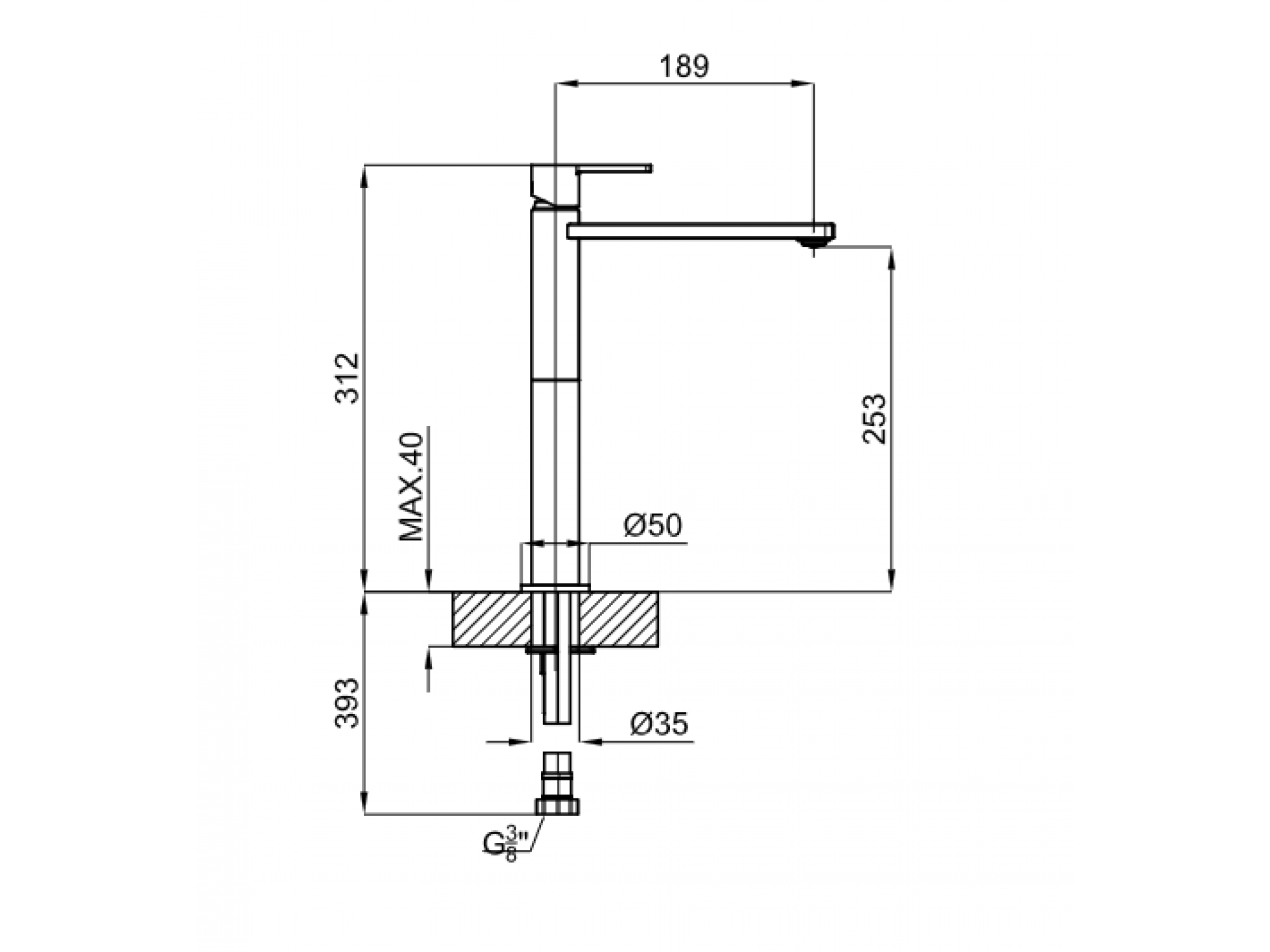 Смеситель для раковины Noken Urban N 100343271 