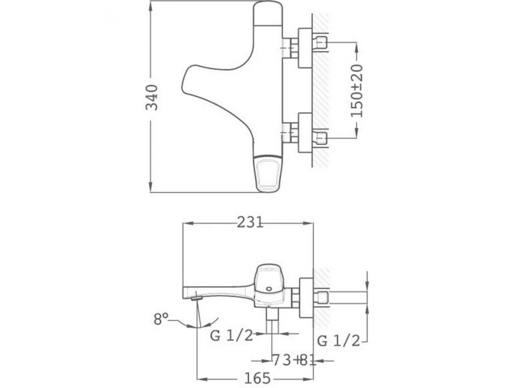Смеситель для ванны Teka Sense 91121020BZ