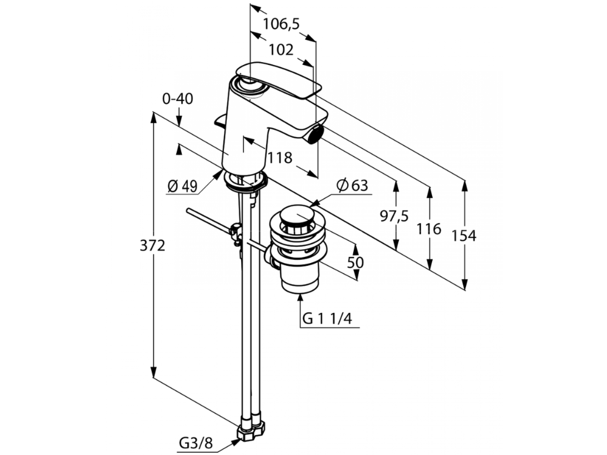 Смеситель для биде DN 15 Kludi Balance 522168775
