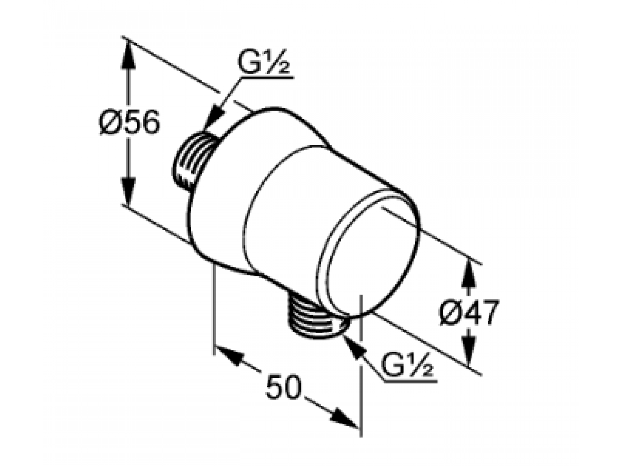 Cot racord furtun DN 15 Kludi Sirena 6306005-00