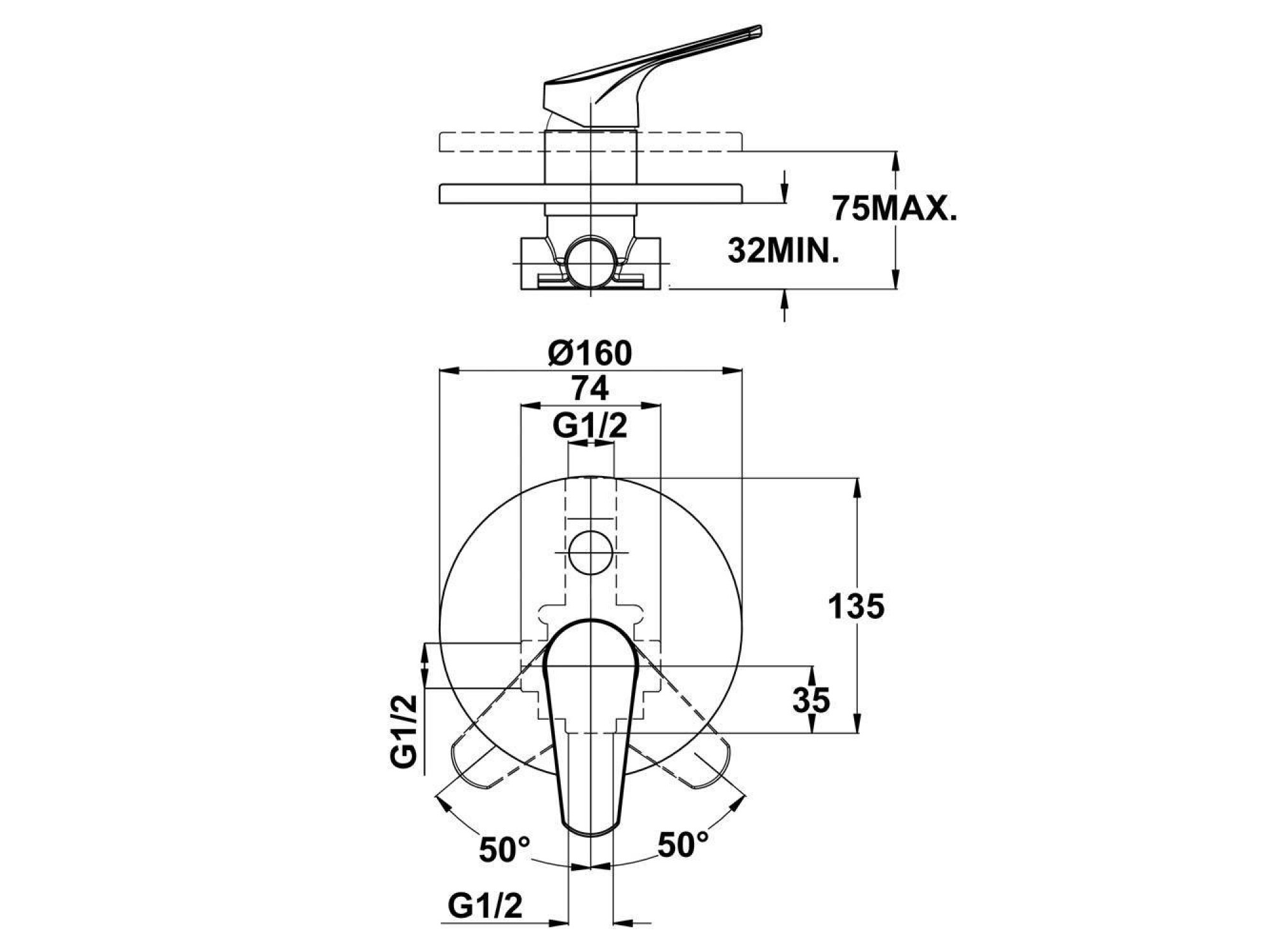 Смеситель для душа Teka MT Plus 461710200 