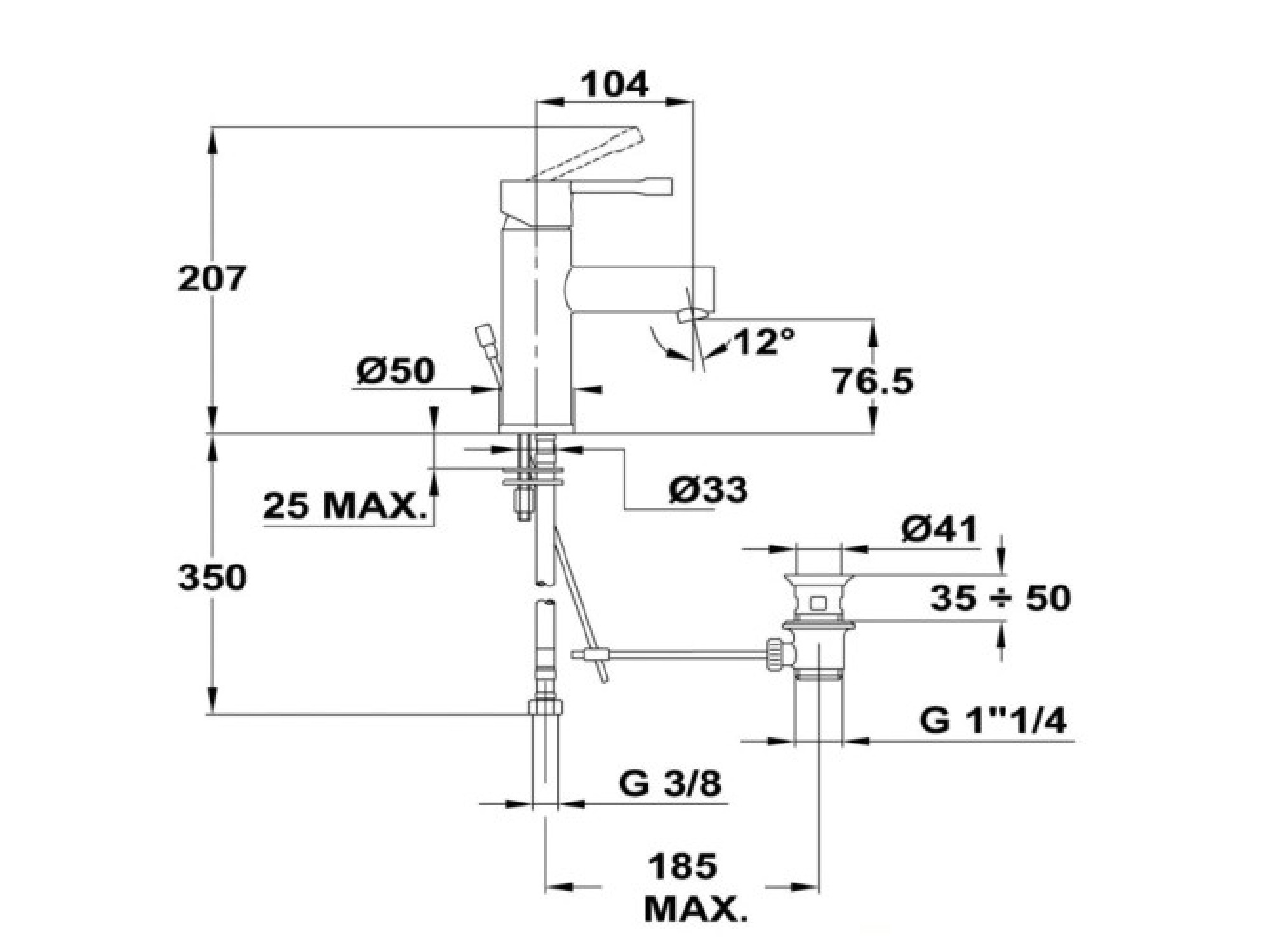 Смеситель для раковины Teka Alaior 223460200 Смеситель для раковины Teka Alaior 223460200