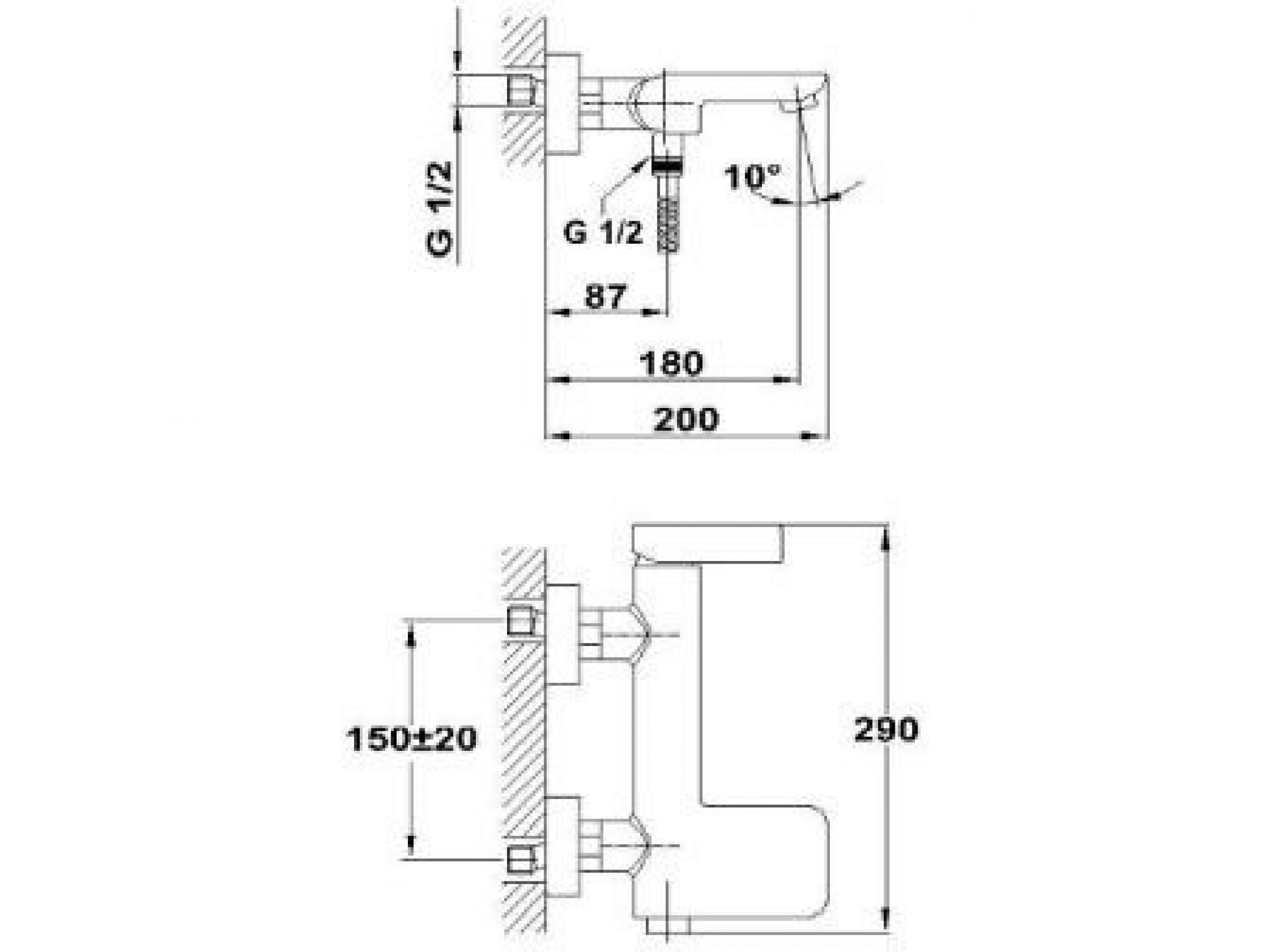 Смеситель для ванны и душа Teka Formentera 62121020NC