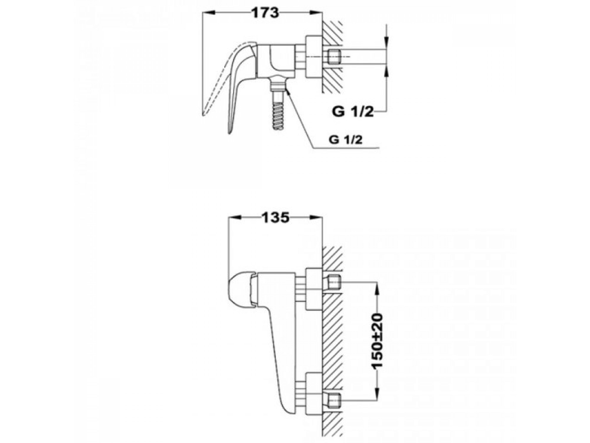 Baterie pentru duș Teka Itaca 672310200