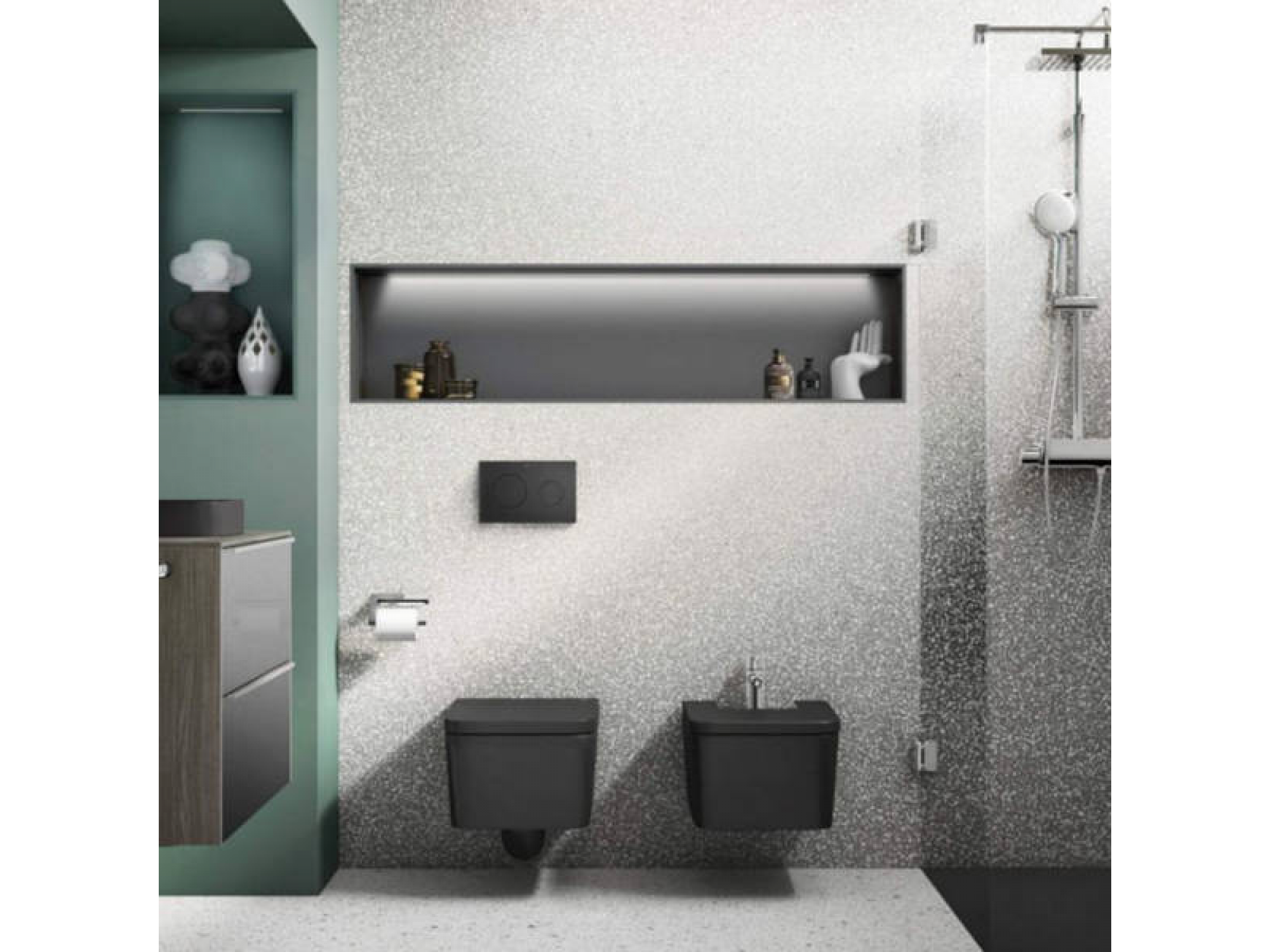 Унитаз подвесной Roca Inspira Square 560x370 Onyx A346537640