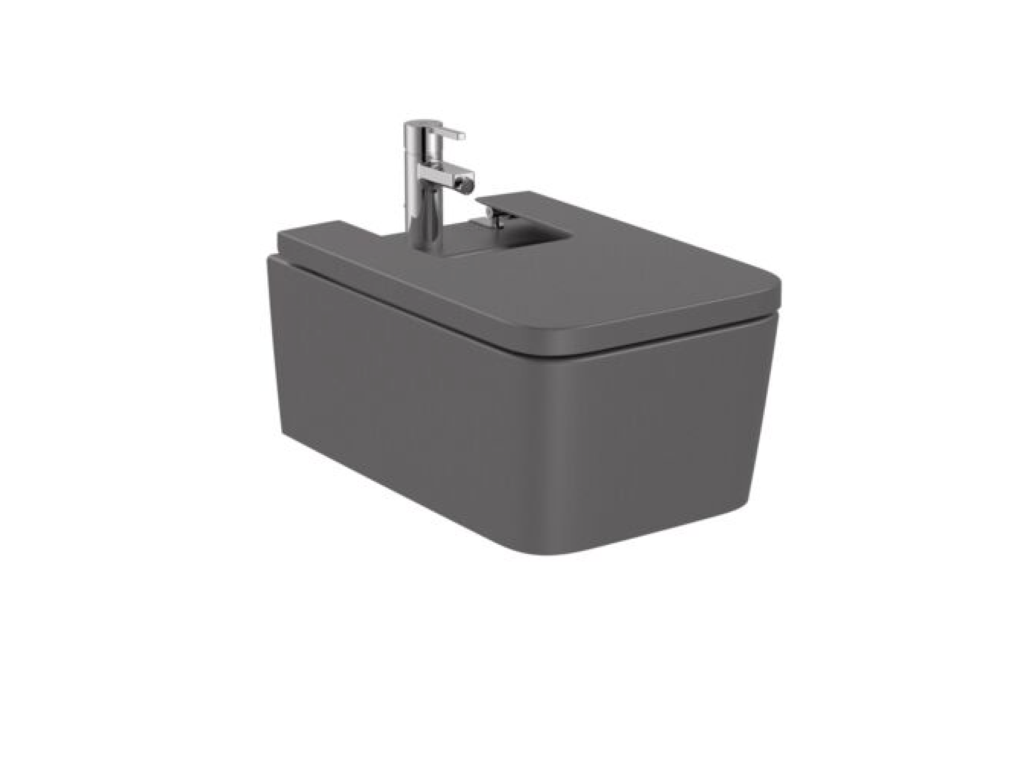 Биде подвесное Roca Inspira Square Mural A357535640 Onyx